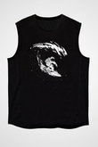 Sörf - Surfing Baskılı Unisex Siyah Kolsuz Tişört