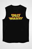 Space Invaders Siyah Unisex Kolsuz Tişört