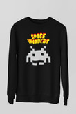 Space Invaders Siyah Unisex  Sweatshirt