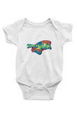 Space Jam Baskılı Beyaz Unisex Bebek Body - Zıbın