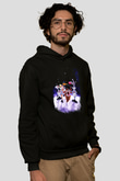 Space Jam Siyah Unisex Kapüşonlu Sweatshirt