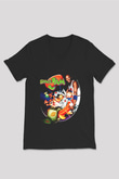 Space Jam Siyah Unisex V Yaka Tişört