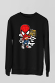 Spider Boombox Baskılı Siyah Unisex Tshirt