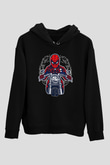 Spider Rider Baskılı Siyah Unisex Tshirt