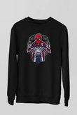 Spider Rider Baskılı Siyah Unisex Tshirt