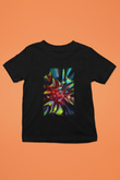 Spiral Baskılı Siyah Unisex Çocuk Tişört
