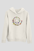 Spiral Beyaz Unisex Hoodie