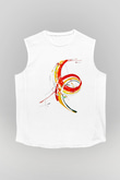 Spiral Beyaz Unisex Kolsuz Tişört
