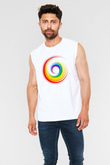 Spiral Beyaz Unisex Kolsuz Tişört