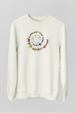Spiral Beyaz Unisex Sweatshirt