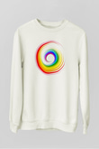 Spiral Beyaz Unisex Sweatshirt
