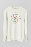 Spiral Beyaz Unisex Sweatshirt