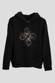 Spiral Siyah Unisex Hoodie