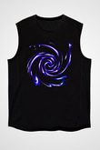 Spiral Siyah Unisex Kolsuz Tişört
