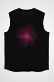 Spiral Siyah Unisex Kolsuz Tişört