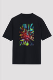 Spiral Siyah Unisex Oversize Tişört T-Shirt