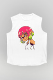 Splatoon Beyaz Unisex Kolsuz Tişört