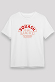 Squash Baskılı Unisex Beyaz Tişört - Tshirt