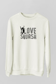 Squash Baskılı Unisex Ekru Sweatshirt