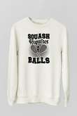 Squash Baskılı Unisex Ekru Sweatshirt