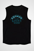 Squash Baskılı Unisex Siyah Kolsuz Tişört