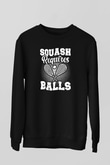 Squash Baskılı Unisex Siyah Sweatshirt