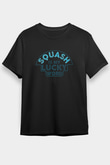 Squash Baskılı Unisex Siyah Tişört - Tshirt