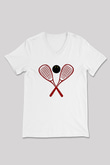 Squash Baskılı Unisex V Yaka Tişört - Tshirt