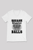 Squash Baskılı Unisex V Yaka Tişört - Tshirt