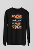 Star Fox Siyah Unisex Sweatshirt