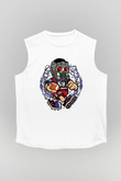 Star Lord Football Baskılı Beyaz Unisex Kolsuz Tişört