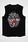 Star Lord Football Baskılı Siyah Unisex Tshirt