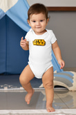 Star Wars Baskılı Beyaz Unisex Bebek Body - Zıbın