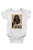 Star Wars Baskılı Beyaz Unisex Bebek Body - Zıbın
