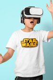 Star Wars Baskılı Beyaz Unisex Çocuk Tişört