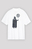 Star Wars (Dart Vader) Baskılı Beyaz Unisex Oversize Tişört - Tshirt