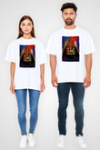 Star Wars (Dart Vader) Baskılı Beyaz Unisex Oversize Tişört - Tshirt