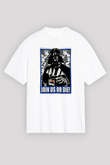 Star Wars (Dart Vader) Baskılı Beyaz Unisex Oversize Tişört - Tshirt
