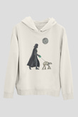 Star Wars (Dart Vader) Baskılı Beyaz Unisex Hoodie