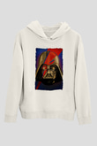 Star Wars (Dart Vader) Baskılı Beyaz Unisex Hoodie