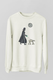Star Wars (Dart Vader) Baskılı Beyaz Unisex Sweatshirt