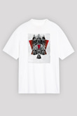 Star Wars (Dart Vader) Baskılı Beyaz Unisex Oversize Tişört - Tshirt