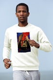 Star Wars (Dart Vader) Baskılı Beyaz Unisex Sweatshirt