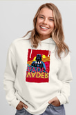 Star Wars (Dart Vader) Baskılı Beyaz Unisex Hoodie