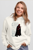 Star Wars (Dart Vader) Baskılı Beyaz Unisex Hoodie
