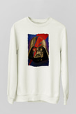 Star Wars (Dart Vader) Baskılı Beyaz Unisex Sweatshirt