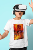 Star Wars (Dart Vader) Baskılı Beyaz Unisex Beyaz Çocuk Tişört - Tshirt