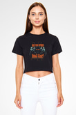 Star Wars (Dart Vader) Baskılı Siyah Crop Top Kadın Tişört - Tshirt