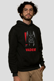 Star Wars (Dart Vader) Baskılı Unisex Siyah Hoodie