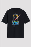 Star Wars (Dart Vader) Baskılı Unisex Siyah Oversize Tişört - Tshirt